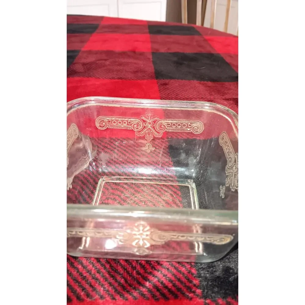 Vintage Fire King Clear Glass Refridgerator Dish w/ Lid